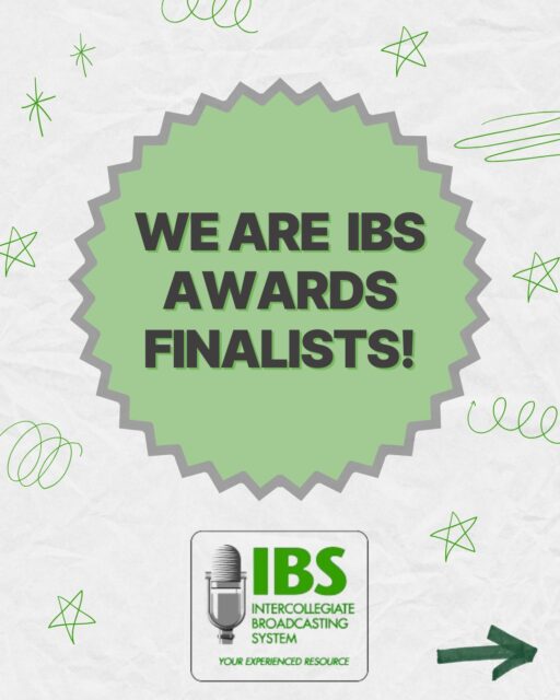 We are Intercollegiate Broadcasting Systems finalists! Swipe to see everything we’ve scored a nomination for and stay tuned for the winners announced in February! 🏆🏅@ibsstudentmedia