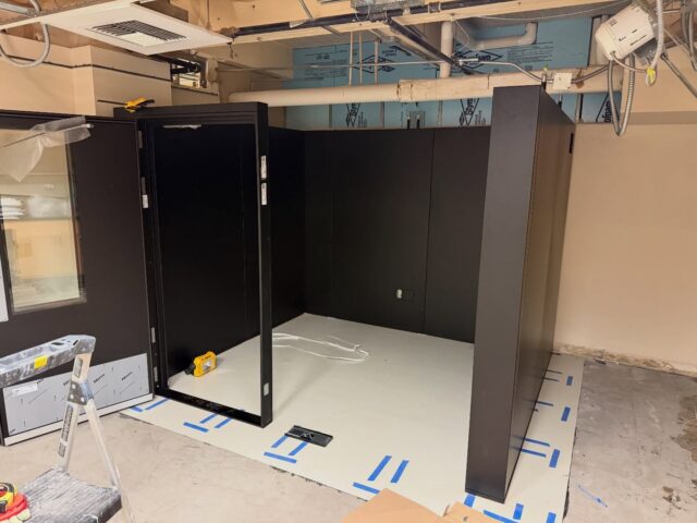 New @mecart2 news studio walls went up today! We’re psyched to have a dedicated newsroom and production space for our amazing News Team in our new Carlson location 📰