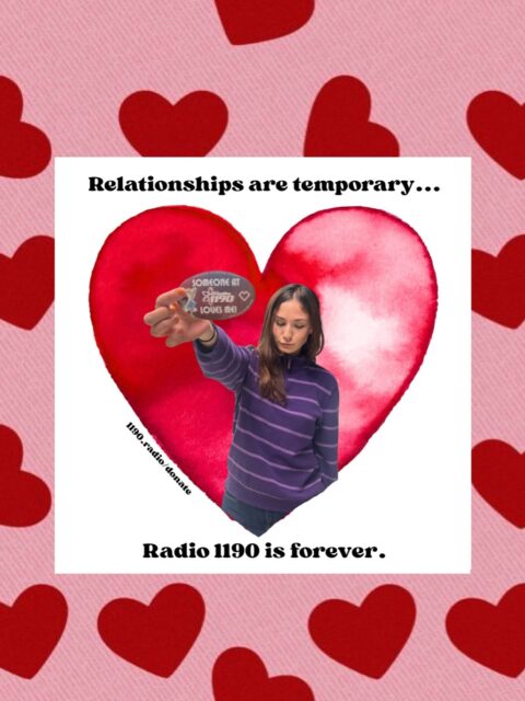 Don’t break our hearts…donate at 1190.radio/donate between Feb 10-14th to fund our brand new station ❤️ The first 150 people to donate $25+ will receive a limited edition Radio 1190 sticker and bandana! It takes two … we can’t do what we do without you 😉