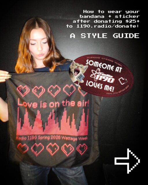 GET YOUR SWAG ON THIS WATTAGE WEEK —> Head to 1190.radio/donate between Feb. 10-14th and be one of the first 150 people to donate $25+ to receive this very stylish bandana and waterproof sticker! Keep the station you love on the air ❤️