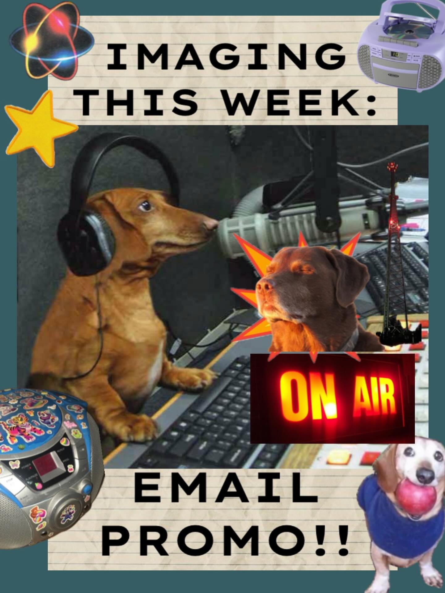 imaging workshop is monday nights at 5pm!! this week we’re making a promo for 1190’s email list :)