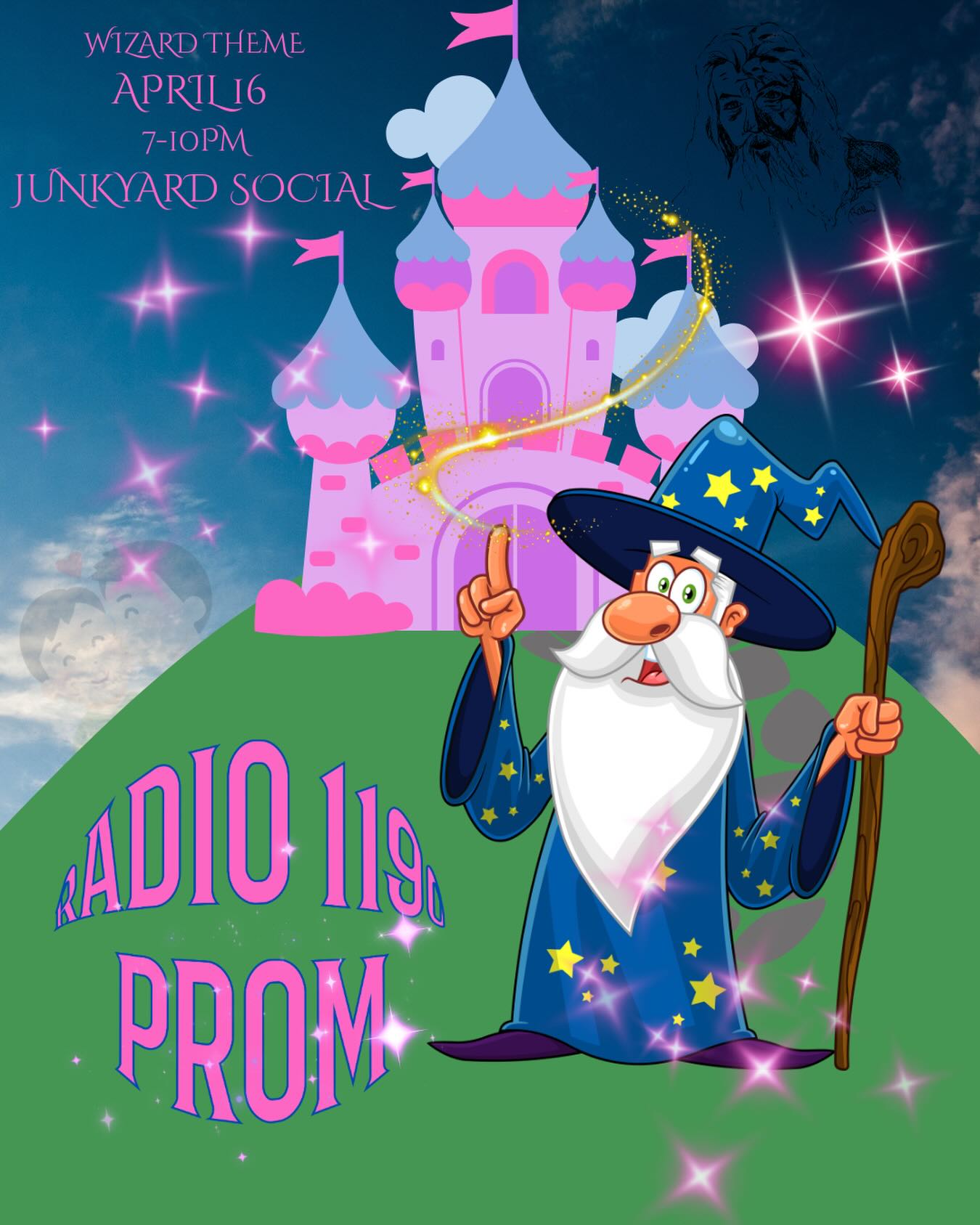 A magical reminder that Wizard Prom is coming up on April 16th at Junkyard Social! Come and join us!