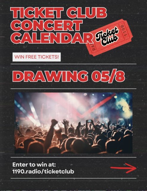 WE’VE GOT SPRING SHOWS FOR YOU -> head to 1190.radio/ticketclub to win free tickets to any of the following shows 🎟️:

5/17 - @mtjonesmusic @ eTown Hall
5/19 - @holyfband @ Cervantes’ Other Side 
5/21 - @deadtronica @marcbrownstein @ Meow Wolf 
5/23 - @wheelchairsportscamp @ Meow Wolf 
5/29 - @denguefevermusic @thisisbluebook @ Meow Wolf 
+ Any Colorado Shakespeare festival performance 
+ Any Roots Music Project non-sold-out public event