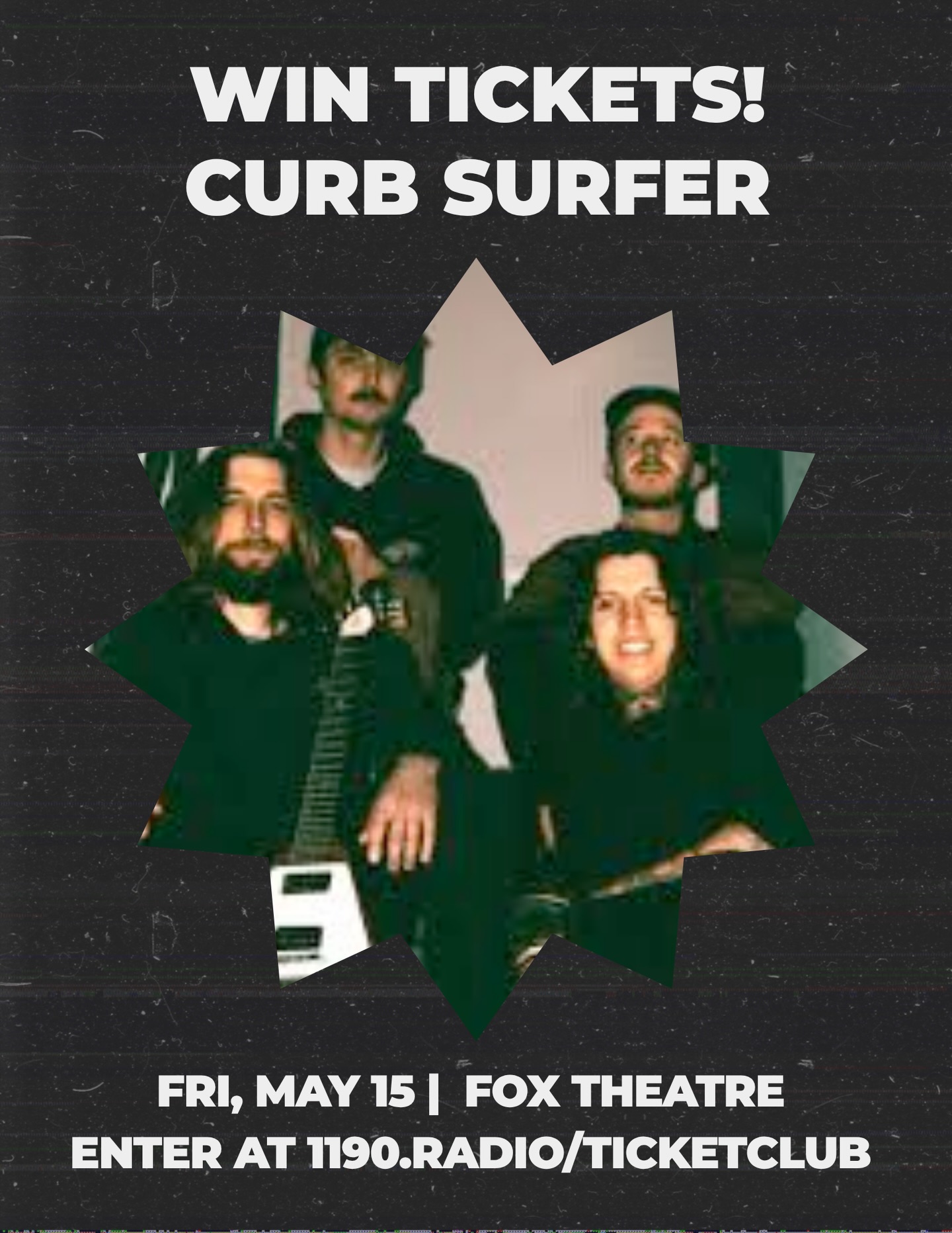NEW TICKET CLUB GIVEAWAY! You won’t want to miss this one - we just got a pair of @curbsurferband tix to give away for their show Fri 5/15 at @foxtheatreco!! Giveaway is Friday so enter right now at https://1190.radio/ticketclub 💥