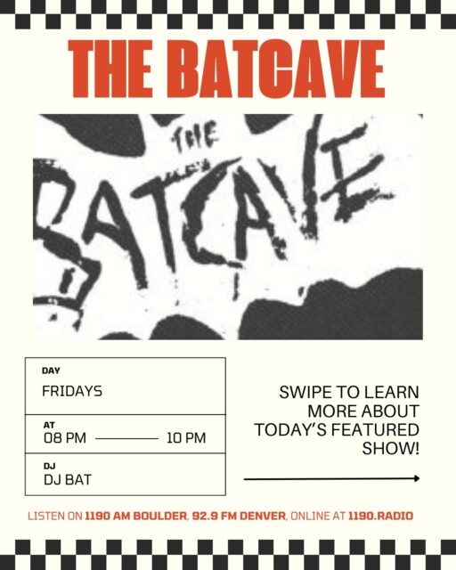 Today’s featured show: The BatCave. Swipe to learn more about the show and listen in on Fridays at 8pm! @krovvyknives