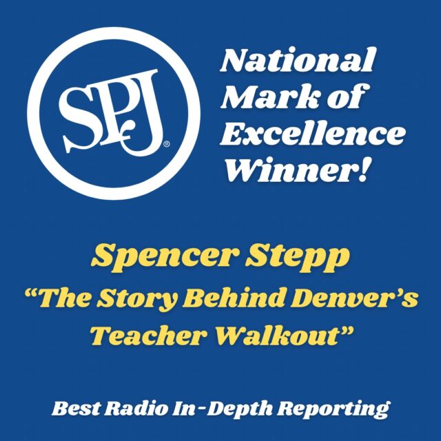 🎉NATIONAL AWARD ALERT!🎉
We’re SO proud to announce that @spencer.stepp is this year’s Society of Professional Journalists National Mark of Excellence award winner in the Radio In-Depth Reporting category! 

He’s also the producer and host of our CU at 150 monthly podcast collab with @cuboulder running all year long, so don’t miss his amazing work 🎙️ Check it out on our News Team Spotify, link in bio!