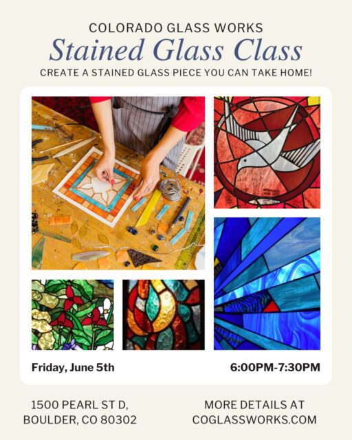 Tune into Radio 1190 and catch our weekly Front Range Events calendar so you don’t miss out on fun events like this stained glass class hosted by Colorado Glass Works this Friday! #stainedglass #artiscool #bringyourbestie #datenight
