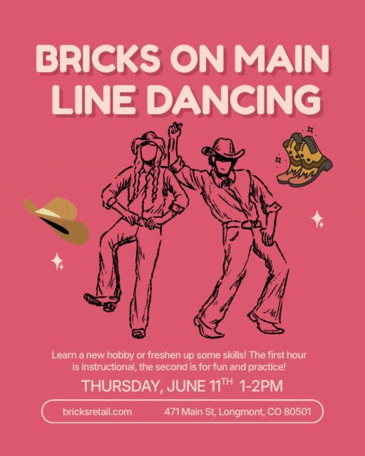 Do you like dancing?? Head on down to Bricks on Main in Longmont for a lunch line dancing class! Make sure to catch Radio 1190’s weekly front range event calendar so you don’t miss out on events like this one! #saveahorserideacowboy #yeehaw #linedancing