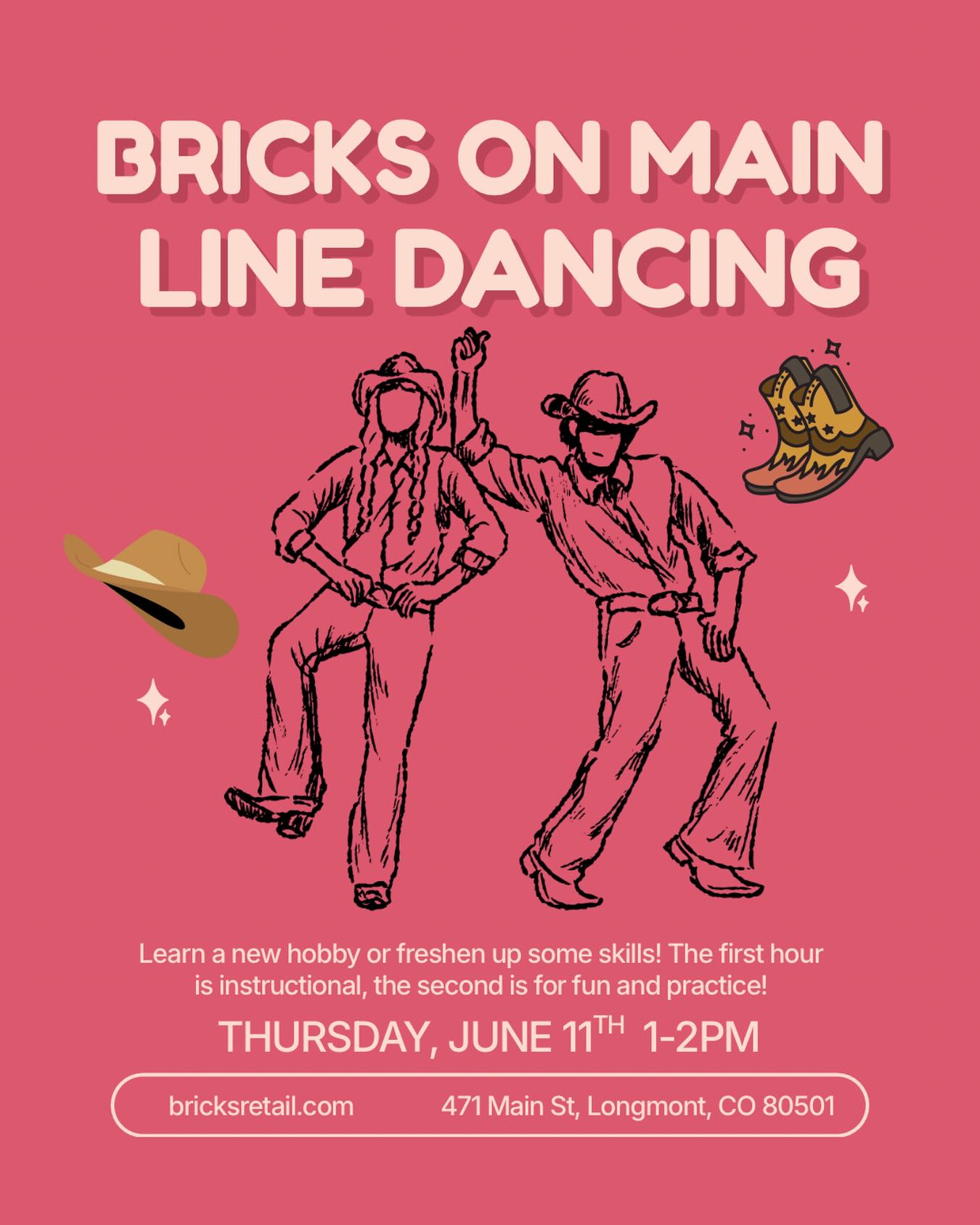 Do you like dancing?? Head on down to Bricks on Main in Longmont for a lunch line dancing class! Make sure to catch Radio 1190’s weekly front range event calendar so you don’t miss out on events like this one! #saveahorserideacowboy #yeehaw #linedancing