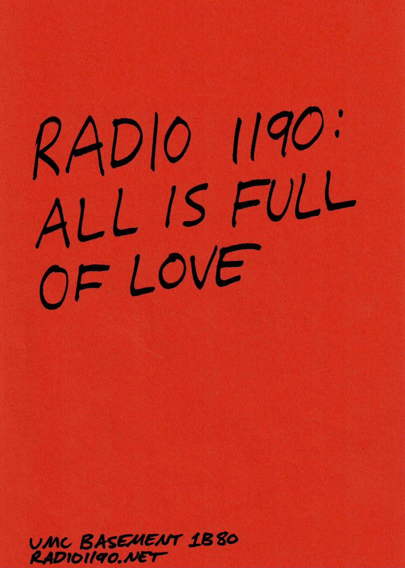 Radio 1190: All is full of love